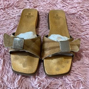 ✨Rare Fendi Pony Hair Sandals✨
